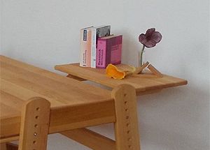 Schreibtisch mit Ansatztisch Biom&ouml;bel Erle