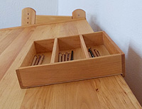 Massiver Stiftekasten f&uuml;r Schreibtisch &Ouml;kom&ouml;bel Erle