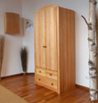 LOTTA Naturm&ouml;bel Schrank aus massiver Bio-Erle