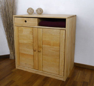 Kommode Lupo mit Holzgriffen - Naturholzm&ouml;bel