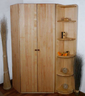 LUPO Eckschrank Erle Naturholzm&ouml;bel